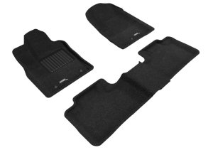 Dodge Durango Floor Mats - Front and Rear - 3D MAXpider - Elegant Series - Black - `12-`23 Dodge Durango Floor Mats - Front and Rear - 3D MAXpider - Elegant Series - Black - `12-`23